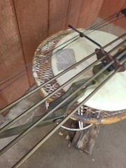 Bear Whitetail II Vintage Compound Bow Camouflage W/ Arrows And Broadheads Quive