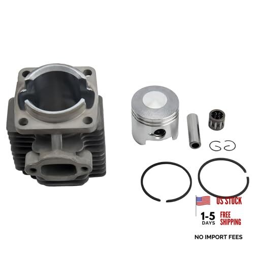 40mm Cylinder Assembly with Piston Ring Rebuild Kit for 2-Stroke Chain Engine
