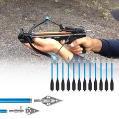12Pcs 6.5″ Hunting Bolts Steel Tips Aluminium Arrows For Archery Mini Pistol Bow