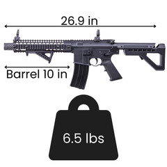 ArmyBoy Crosman DPMS SBR Full-Auto CO2 BB Gun Rifle Bundle – Ready-To-Shoot-Kit