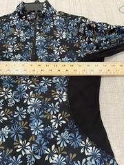 Kerrits Small 1/4 Zip Floral Long Sleeve Riding Shirt