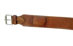 HORSE BACK FLANK REAR CINCH GIRTH LEATHER WESTERN SADDLE BASKET TOOLED
