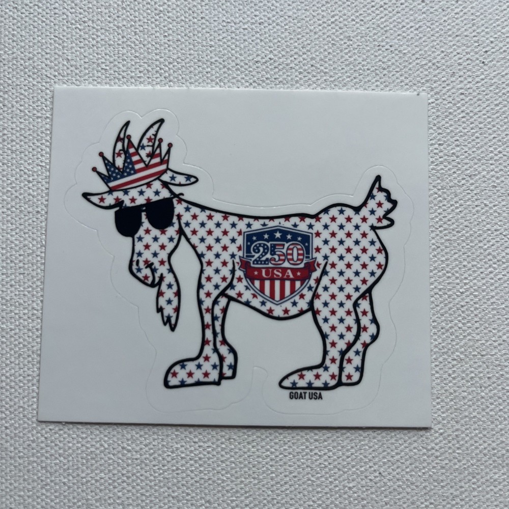 🐐 GOAT USA STICKER – 250 USA GOAT – LIMITED EDITION – – very rare – New!