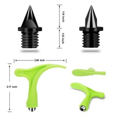 1/4 Inch Track Spikes 120 Pieces Alloy Steel Spikes for Track Shoe Spikes Rep…