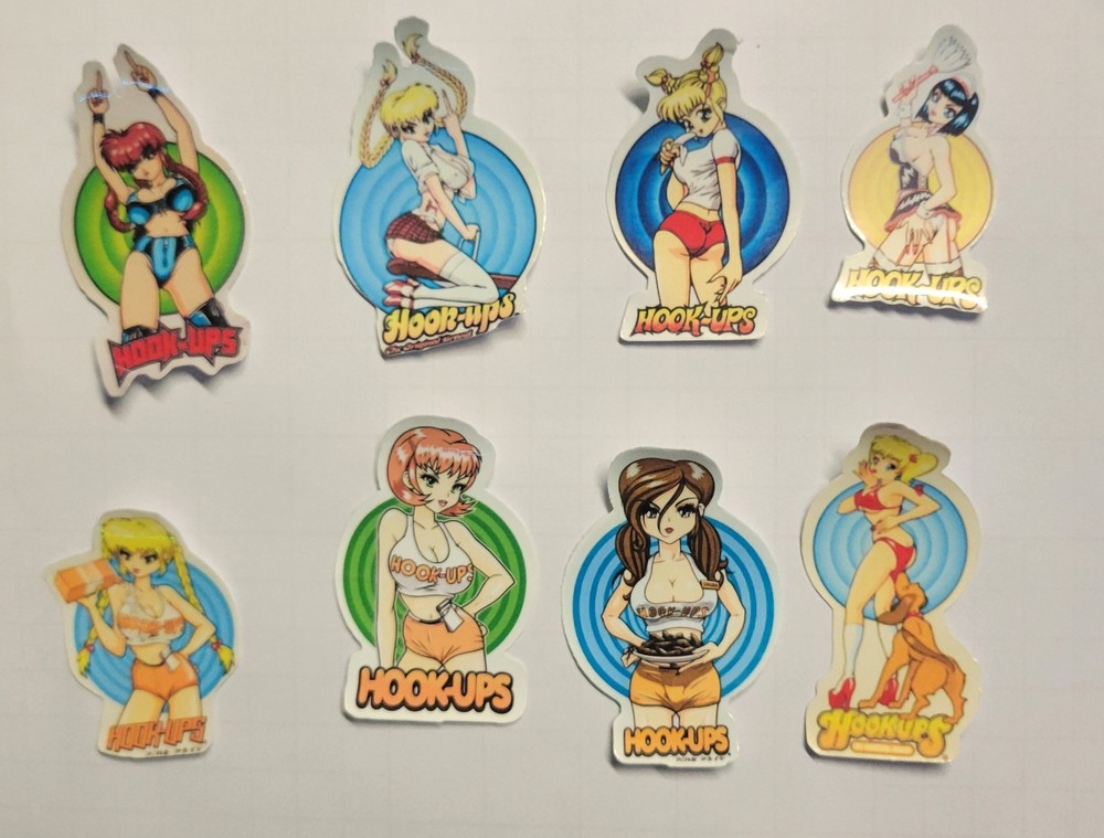 Hookups Inspired Sticker Set2.1 – 8 Total Surf Skater Laminated Die Cut Vinyl
