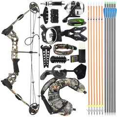 Compound Bow Set 20-70lbs Adjustable 320fps IBO Adult Beginners Hunting Target