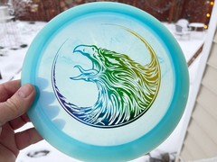 Champion FLAT Firebird Fierce Falcon Disc Golf Swirl Innova Artist Limited #6036