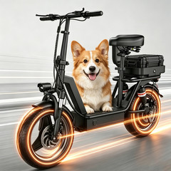 1000W Electric Scooter w/Seat 14″ Adults Commuting E-Scooter 25MPH 45Miles Range