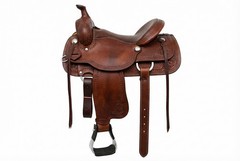 Challenger 5 3/8″ Wide Western Saddle Aluminium Bell Roper Stirrups 51133BR