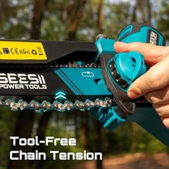 Flagship 8-Inch Cordless Mini Chainsaw, 2026 Upgraded Brushless True Blue