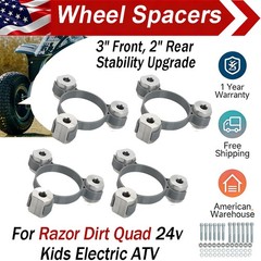 Wheel Spacers Kit For Razor Dirt Quad 24v 36v ATV Wide Stance 3″ Front, 2″ Rear