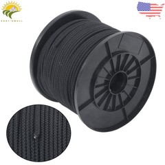 3/16″ Black Dacron Polypropylene Rope 500 Ft Spool High UV & Abrasion Resistance