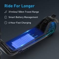 NIU Electric Scooter for Adult – KQi3Pro with 350W Power, 31 Miles Long Range,