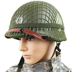 LUCKYYAN Perfect WW2 US Army M1 Green Helmet Replica with One Size,