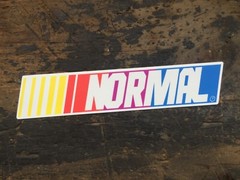 NASCAR NORMAL Bumper Funny gift Parody Skate Punk Truck Art Logo Sticker Decal