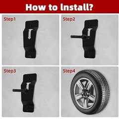 Trailer Spare Tire Mount for Utility Trailer, Wheel Bracket Rack for Enclosed