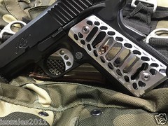 1911 Compact Officer Grips Colt kimber Defender Brushed «Cobra Skeleton»