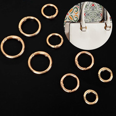 16 Pcs O Ring Clip Spring O Ring Clasp round Mini Carabiner for Bag Purse Handba