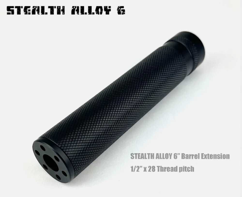STEALTH ALLOY 6 Muzzle Brake for 1/2*28 | 5/8*24 GBB CNC Black