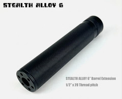 STEALTH ALLOY 6 Muzzle Brake for 1/2*28 | 5/8*24 GBB CNC Black
