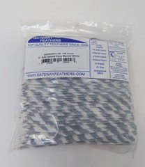 100pk Gateway Feathers 5″ Right Wing: Shield Faux Barred White 500RSBWH-100