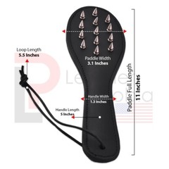 Genuine Cowhide Leather Spiked Paddle Belting Leather Slapper