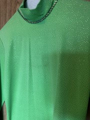 Show Me Western Designs Women’s Medium Horse Equestrian Show Shirt Bodysuit Lime
