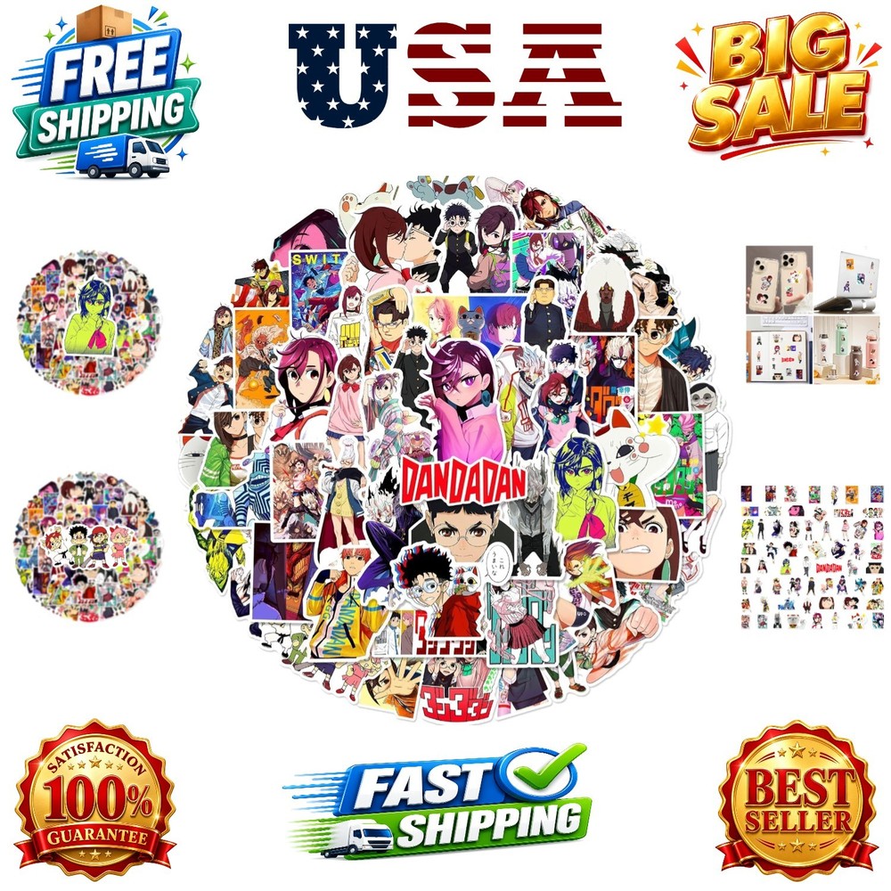 50Pcs Manga Dandadan Stickers Mixed Pack,Cartoon Characters Stickers Movie De…