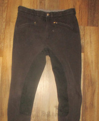 TUFFRIDER mens SZ 34 black COTTON FULL SEAT equestrian riding pants/breeches