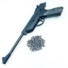 4.5 / 5.5mm Pistol Air Pellet Gun Safety .177 / .22 Caliber Hunting 450/350fps