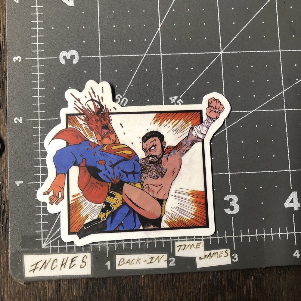 Bloody Superman Adult Humor Sticker For Skateboard Bottle Phone Guitar Ect Mat40
