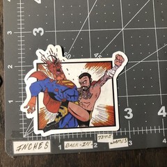 Bloody Superman Adult Humor Sticker For Skateboard Bottle Phone Guitar Ect Mat40