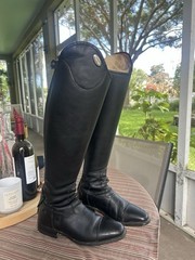 DeNiroBootCo Salento/2 Women’s Tall Riding Boots Black Leather US 38