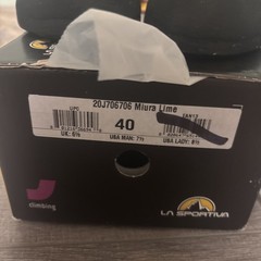 Brand New La Sportiva Miura Climbing Shoe – Men’s Lime 40