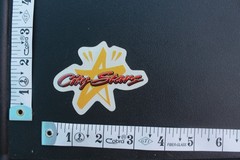 City Stars Skateboards Mad Circle Clear OG Z14B Vintage Skateboarding STICKER