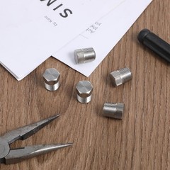 5 Pcs 1/8″ NPT Plug Outer Hex Head Thread Pipe Plug Fitting, 1/8″ NPT Male 304 S