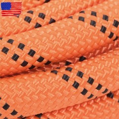 Orange Black 1/2 in ×220′ 48 Stranded Braided Rope Breaking Strength 5174 Pounds