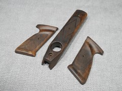 CUSTOM WALNUT PISTOL FOREARM & GRIPS FIT CROSMAN 1720T/1720 T, BENJAMIN MARAUDER