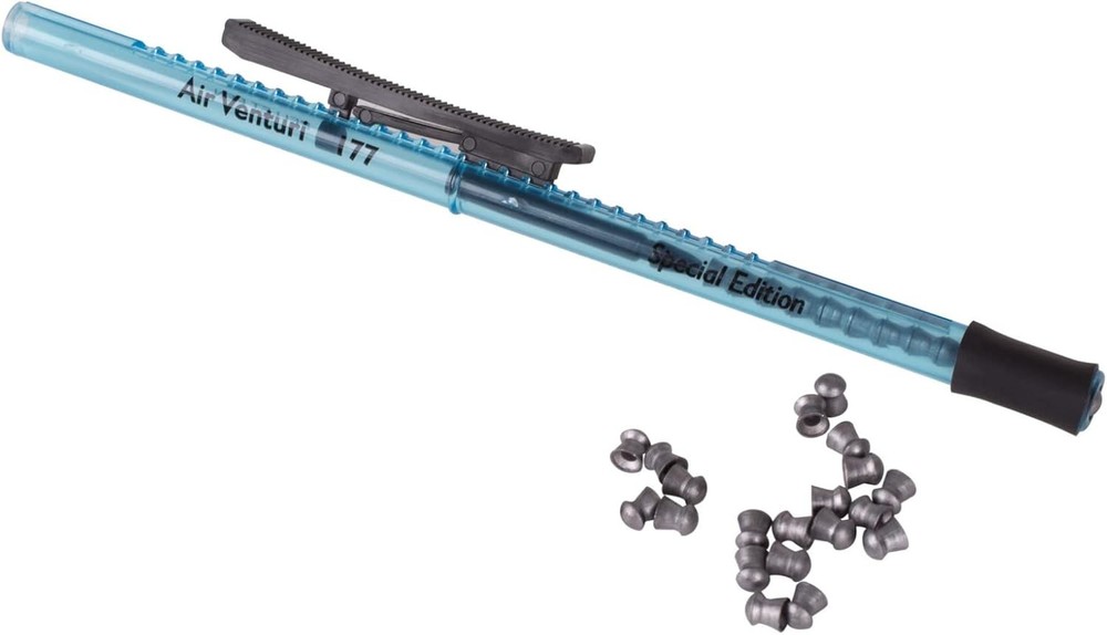 Air Rifle Pellet Pen Loader – Holds .177 Caliber Pellets (20 Round Capacity)
