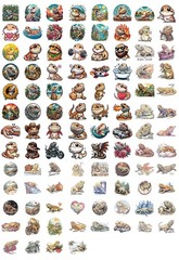 100 Pack Bearded Dragon Stickers (Large Size), Bearded Dragon Graphic Decal S…