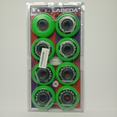 Labeda Shooter Inline Roller Hockey Wheels GREEN 80mm 83A Indoor Outdoor 8 Pack