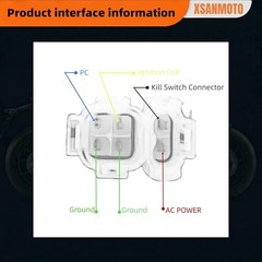 AC Racing CDI Box, 6 Pins No Rev Limit Ignition Unit for GY6 50cc 125cc 150cc