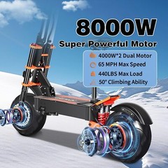 8000W Electric Scooter Adult 60V 38.8Ah E-Scooter Road Tires 13in Fast Speed UhG