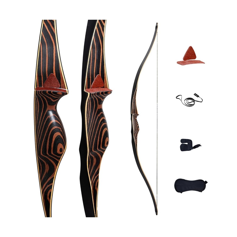 Deerseeker Archery 54″ Traditional Bow Hunting Longbow with Bamboo Core Limbs…
