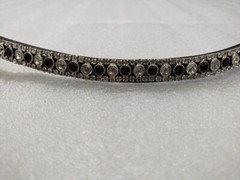 Designer Clear Crystal Stylish Browband Leather For Horse Bridle .