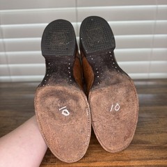 Vintage Tony Lama Two-Tone Brown Leather Cowboy Boots Size 8.5D