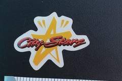 City Stars Skateboards Mad Circle Clear OG Z14B Vintage Skateboarding STICKER