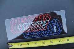 Grizzly Skateboard Grip Tape Red Blue 3D Z65C Original Skateboarding STICKER