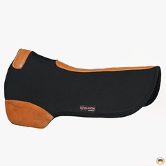 C-P100 Hilason Western Wool Felt Gel Horse Saddle Pad W/ Distressed Wear Leather