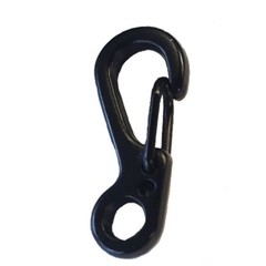 10 Pack 25mm Spring Backpack Clasp Carabiner – Black